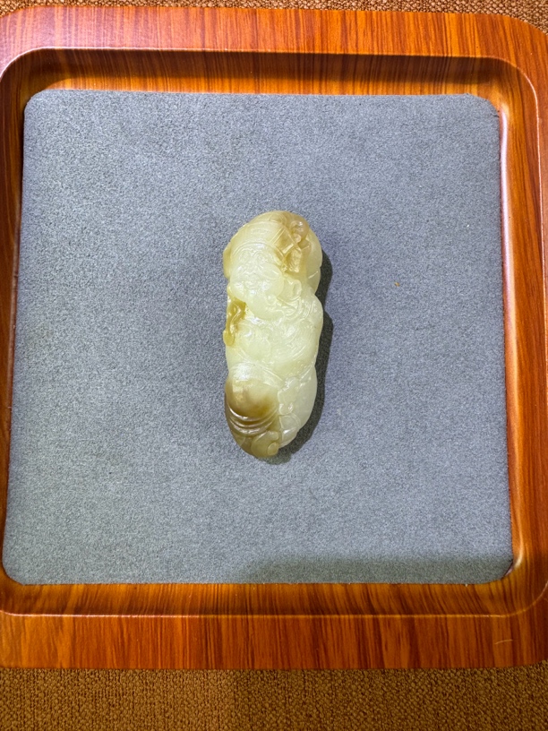 和田玉糖料财神吊坠