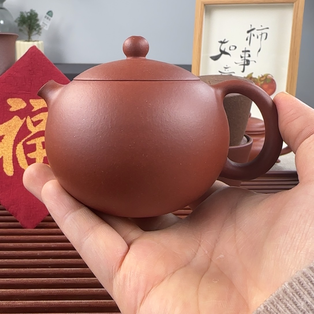 紫砂茶壶d****n微瑕红皮龙