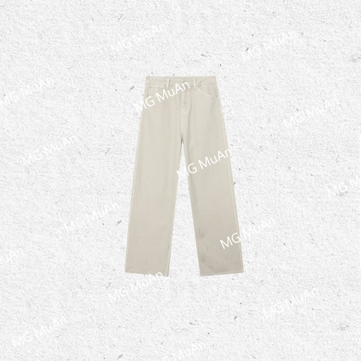 木小妹MUAN：《马克白牛》定制长裤阔腿裤法式简约高级百搭女F8-1123
