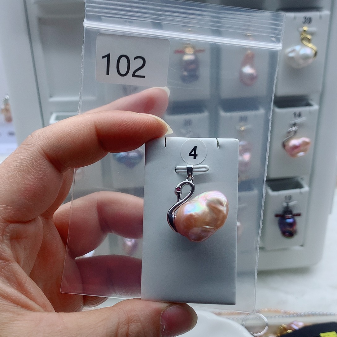 合金淡水珍珠吊坠(不含链)