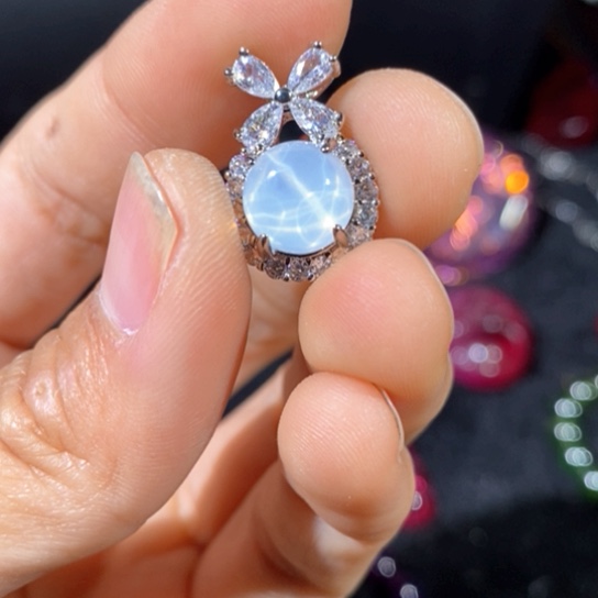 红宝石戒指银S925镶嵌