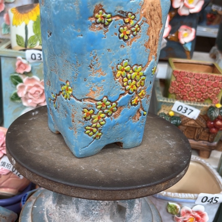 紫砂花盆粗陶材质多肉花盆