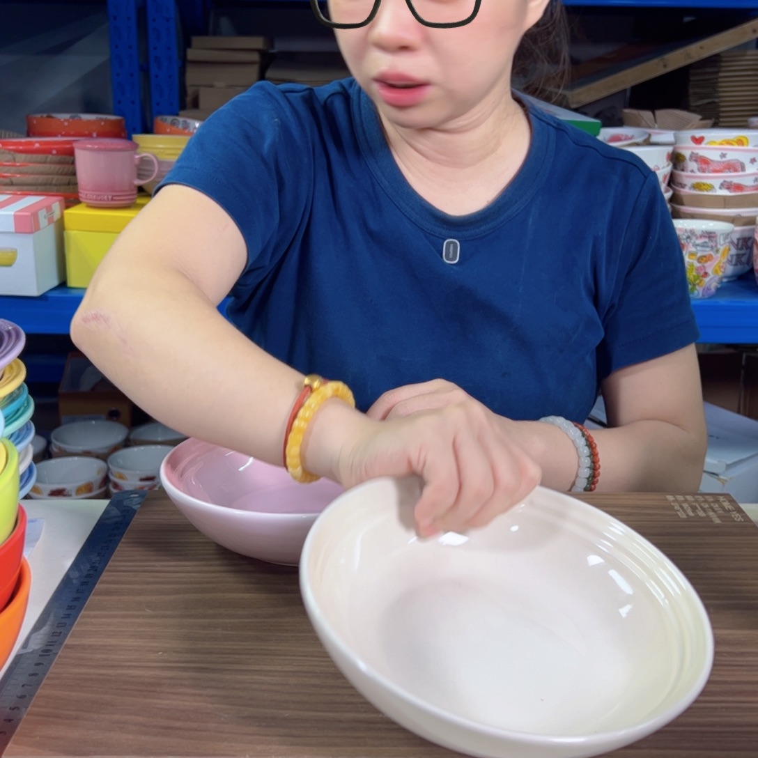 陶瓷米白色燕麦碗