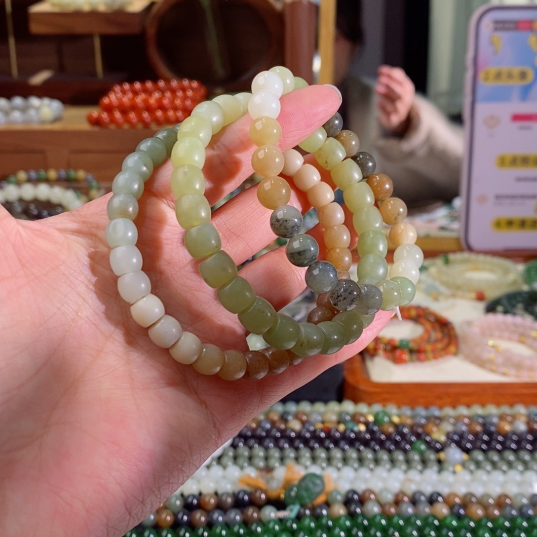 和田玉手串多样性拍一发一未镶嵌