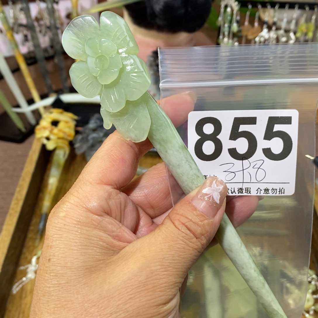 蛇纹石玉未镶嵌玉簪承****）