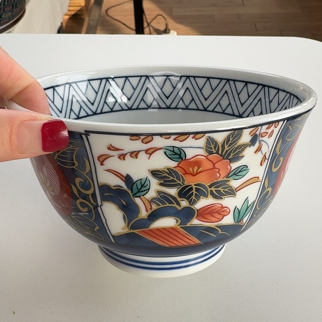 瓷片锦彩古伊万里14.5厘米多用碗