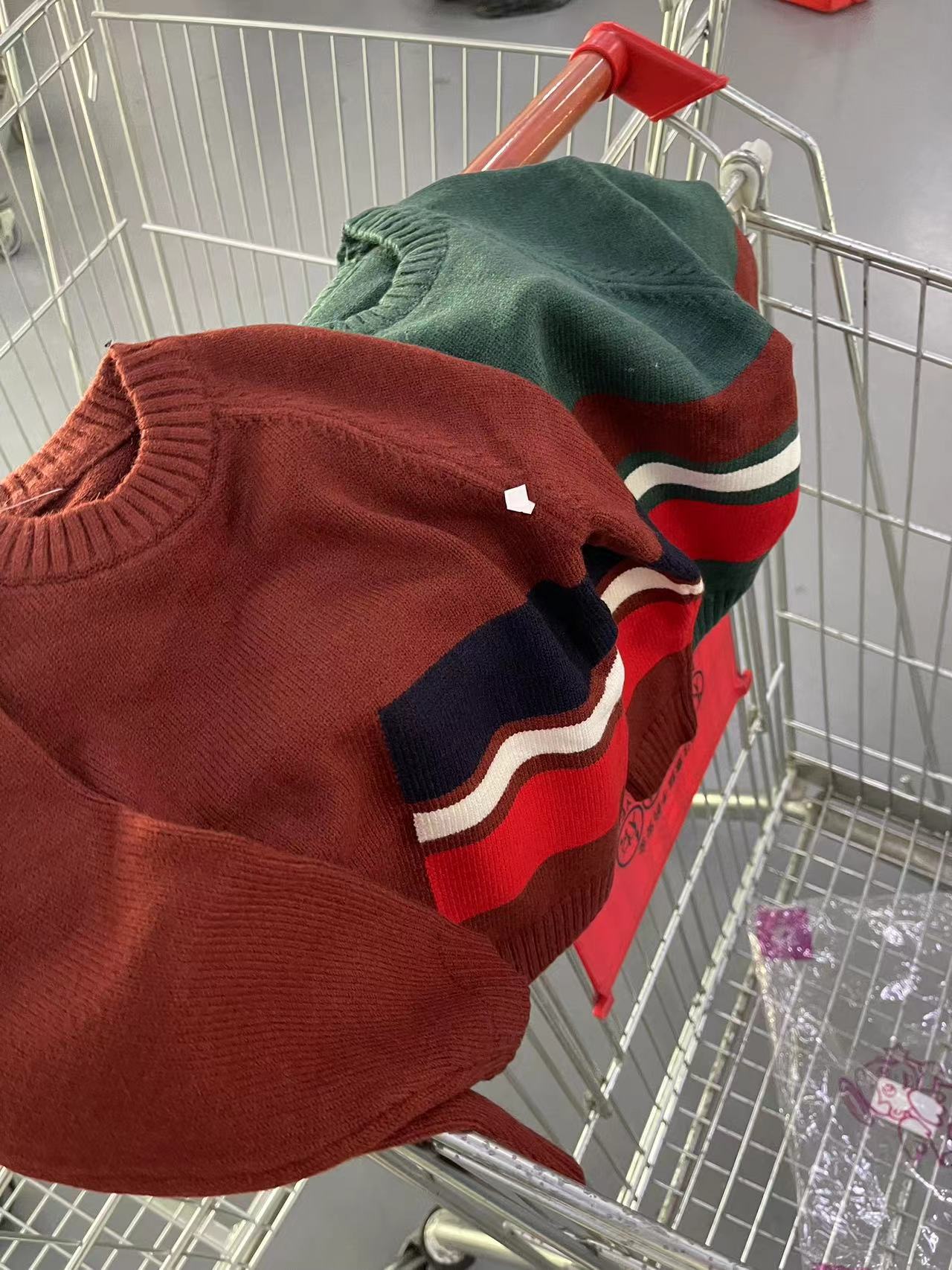 【圣诞绿安哥拉红毛衣】儿童春秋抗起球内搭毛衣针织柔软亲肤