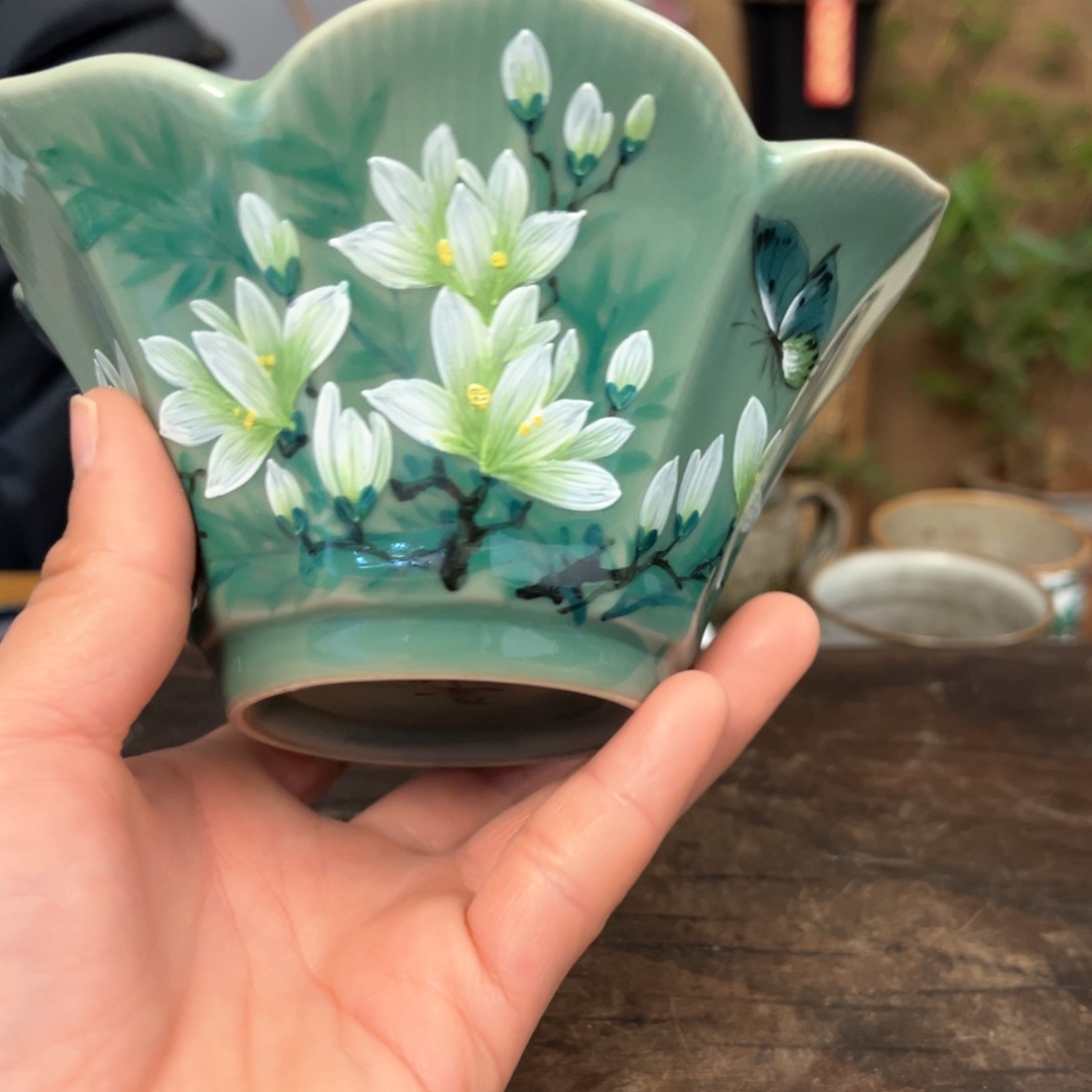 杯景德镇柴烧手绘杯