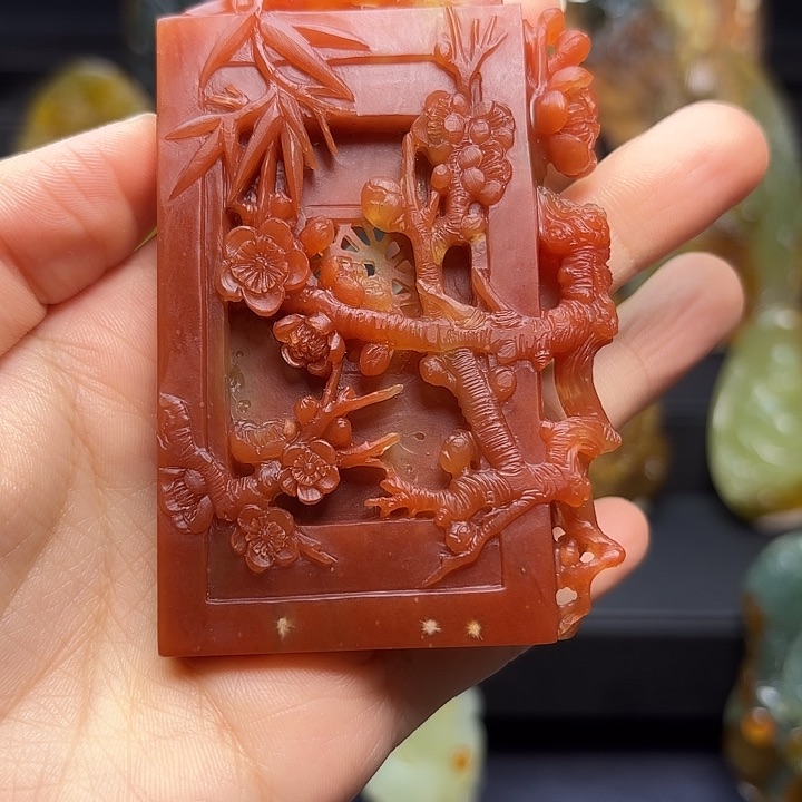 未镶嵌蛇纹石玉把件用****6