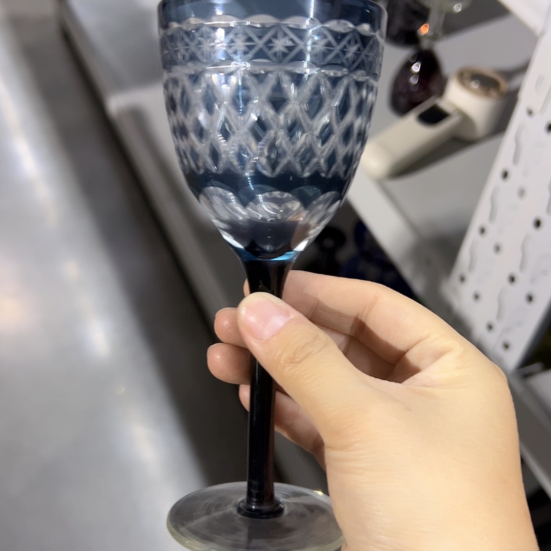 水晶玻璃平底款微瑕一个