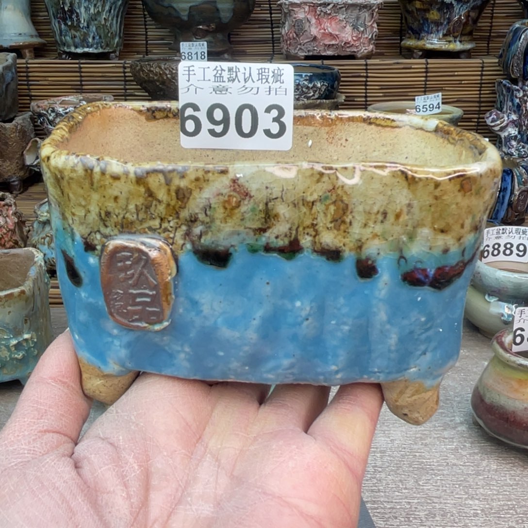 手工花盆默认瑕疵完美者勿拍