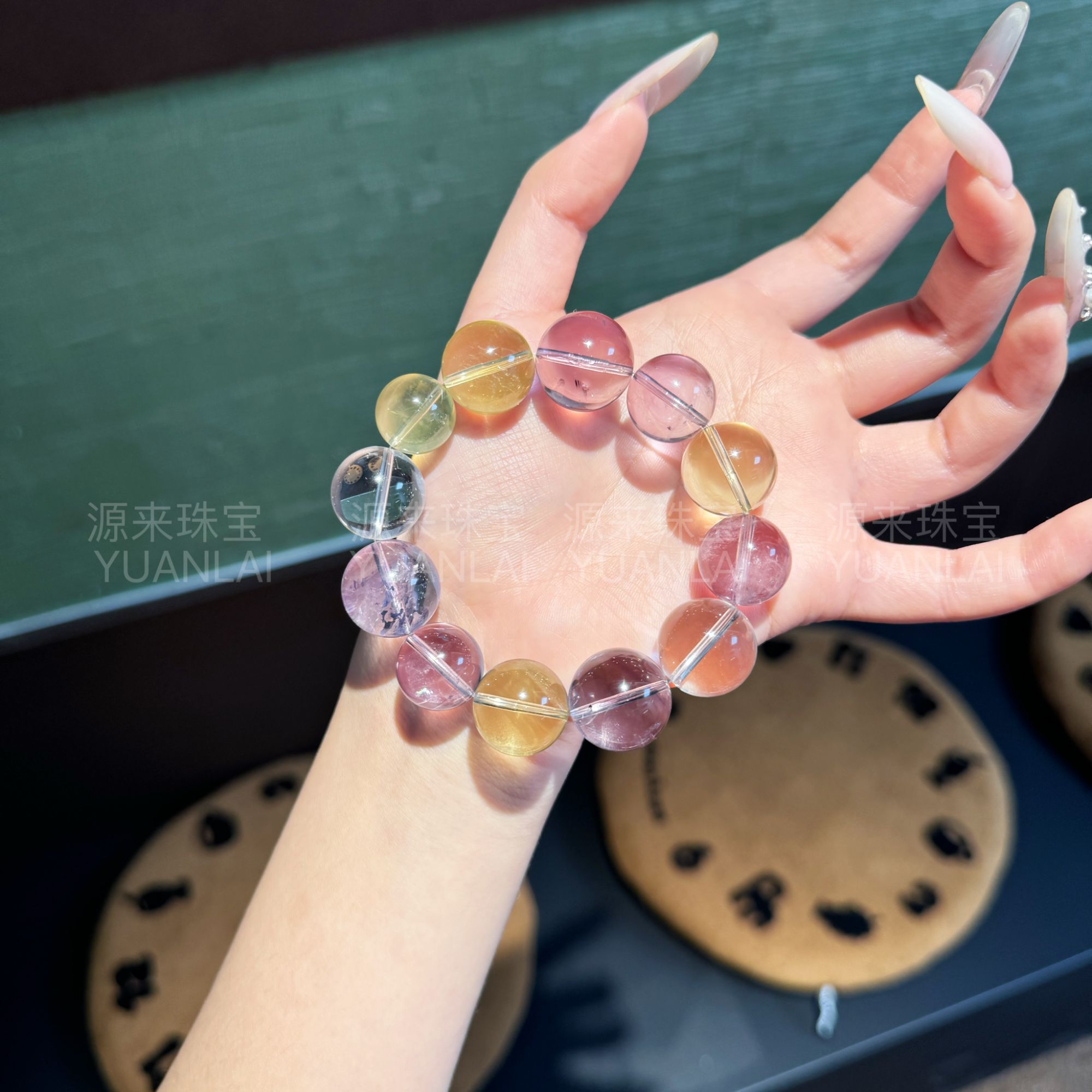 *芭芭拉*紫水晶黄水晶手串YY3302