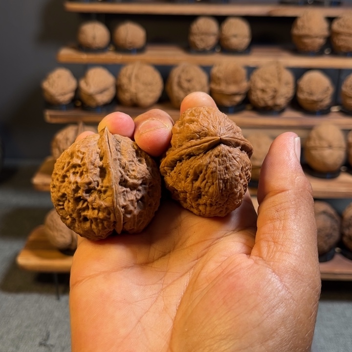 文玩核桃把件红旺云铁12号42mm