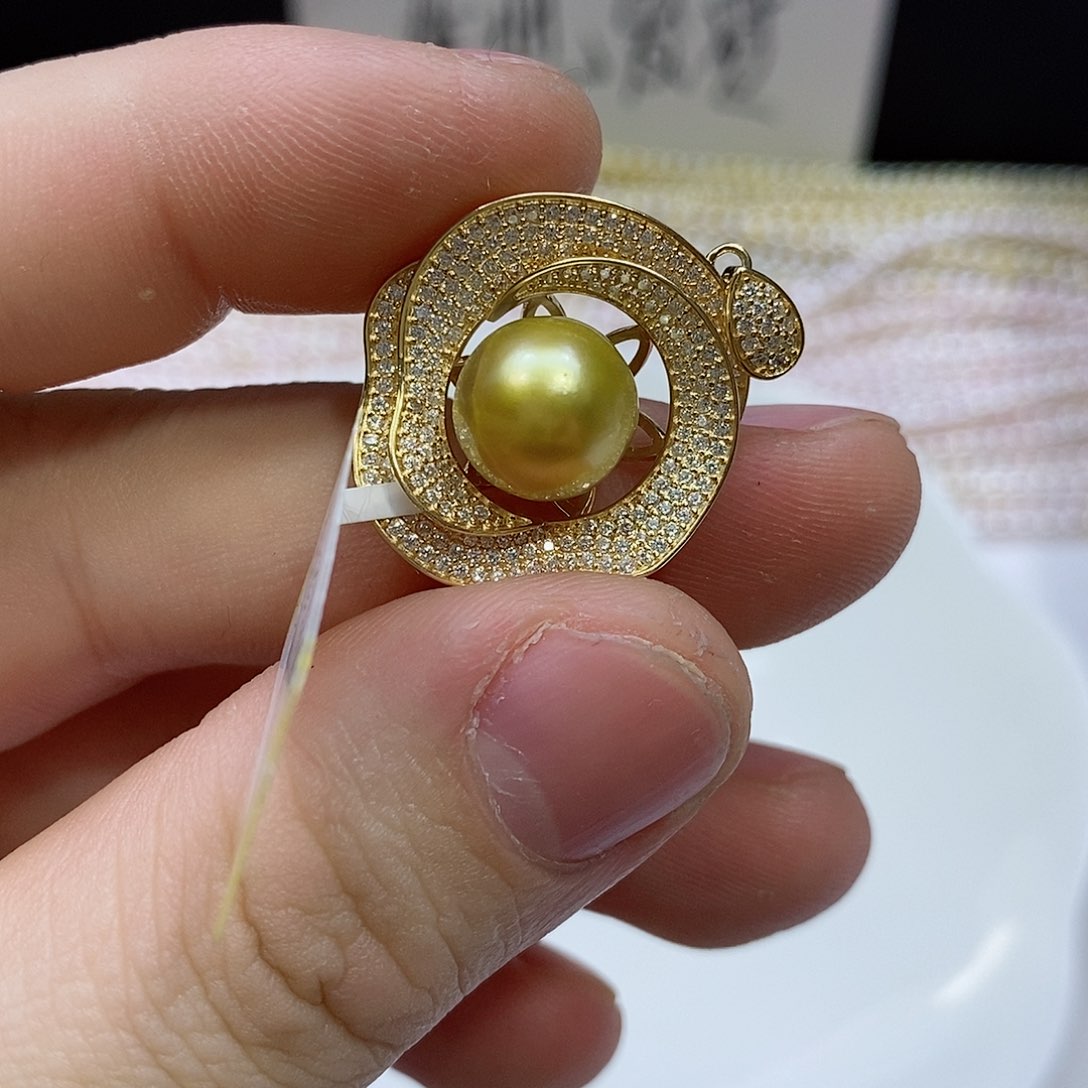 海水珍珠颈饰银S925镶嵌