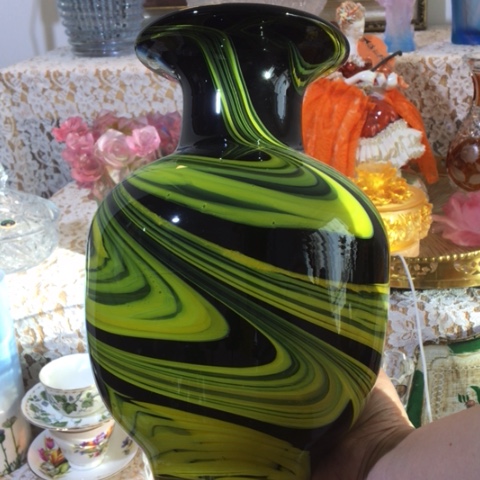 有机玻璃微瑕中古琉璃花瓶