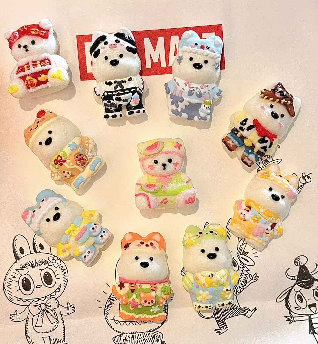 （补米链接） 手绘小动物捏捏乐 乳膏泥手感 默认微瑕