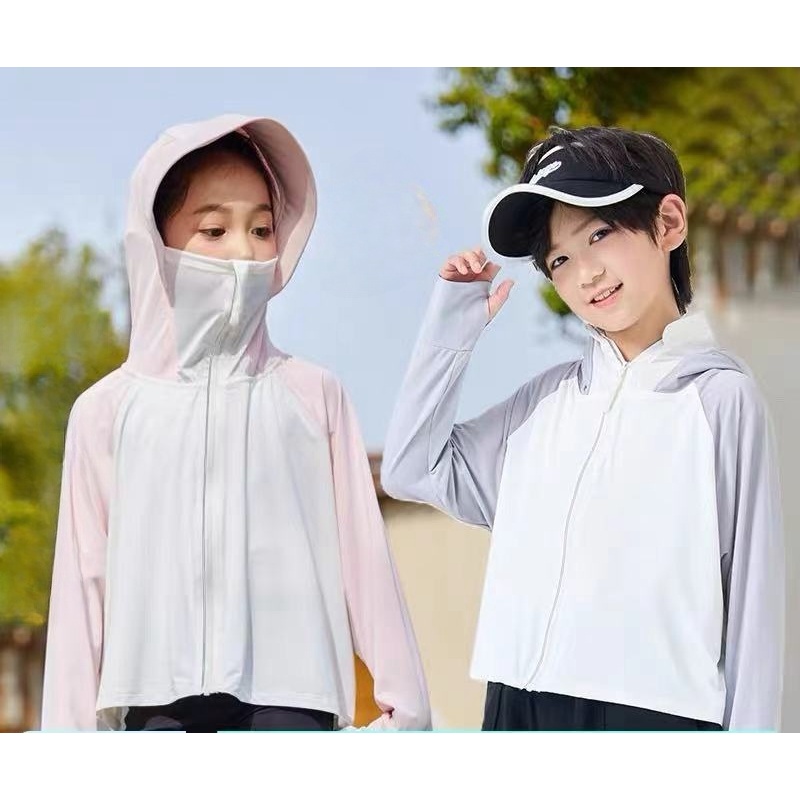 儿童2025夏季新款清凉连帽防晒衣B1022