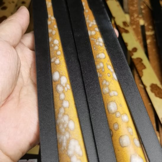 扇子橙色底白花梅鹿扇子料