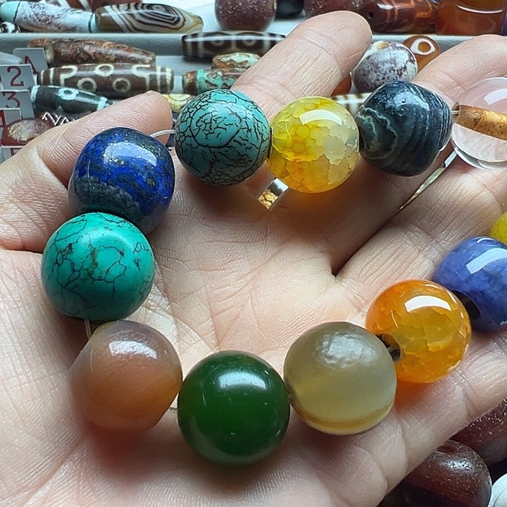 玛瑙/玉髓合金颈饰