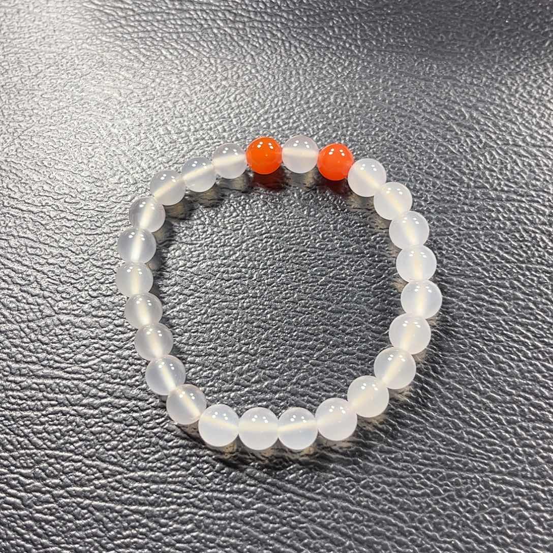 南红玛瑙单圈未镶嵌南红搭配荔枝冻7➕ 15.5克