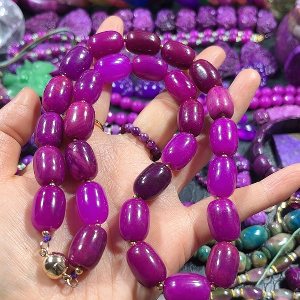 【闪购商品】琉璃配饰舒具石老油料55