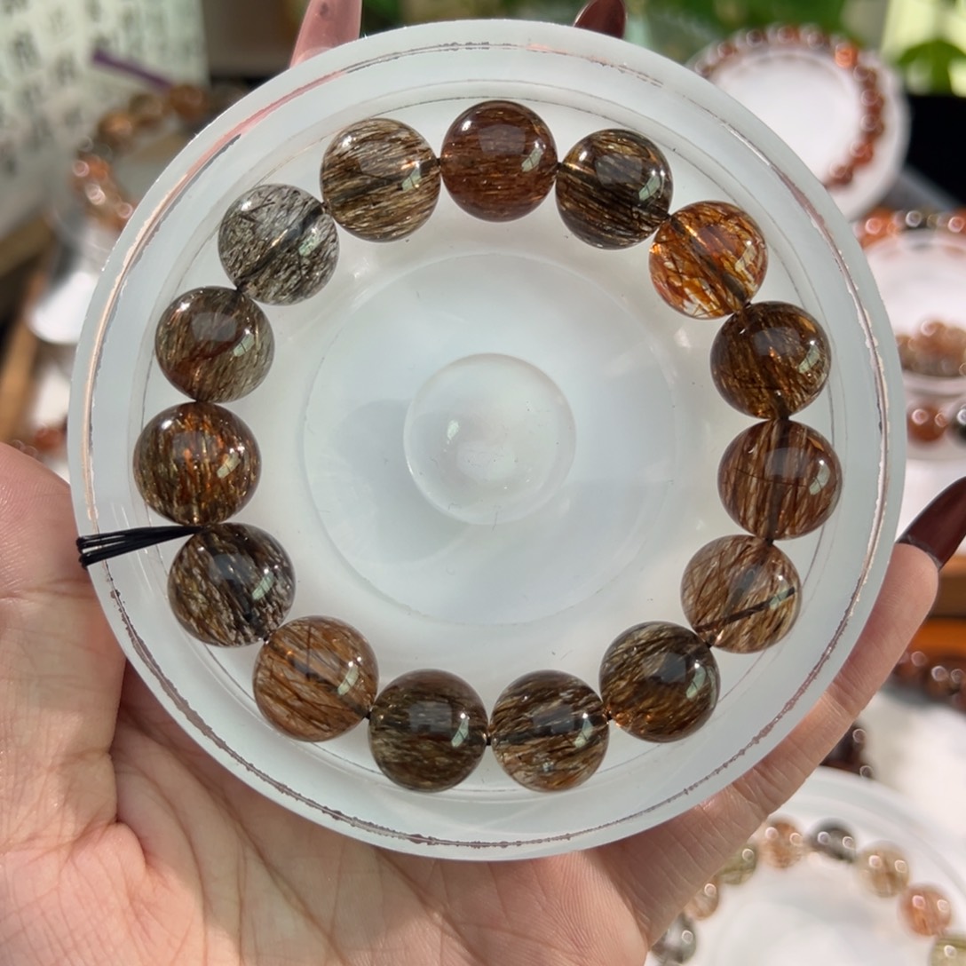 *****水晶未镶嵌手链黑金超七14