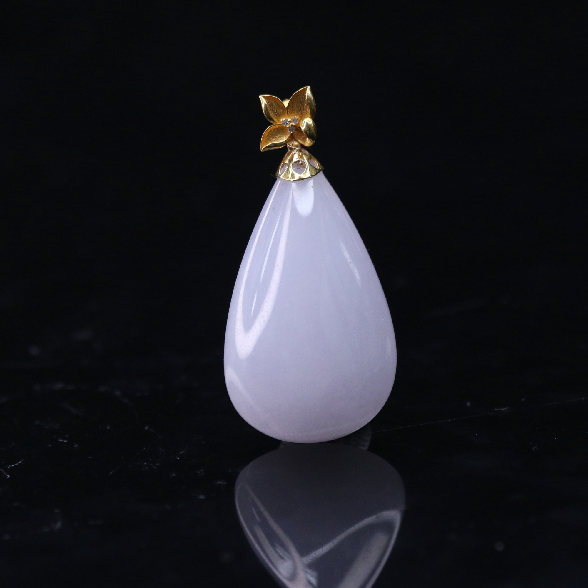 40天然缅甸翡翠A货18k紫水滴吊坠/900004/上海嘉禾拍卖