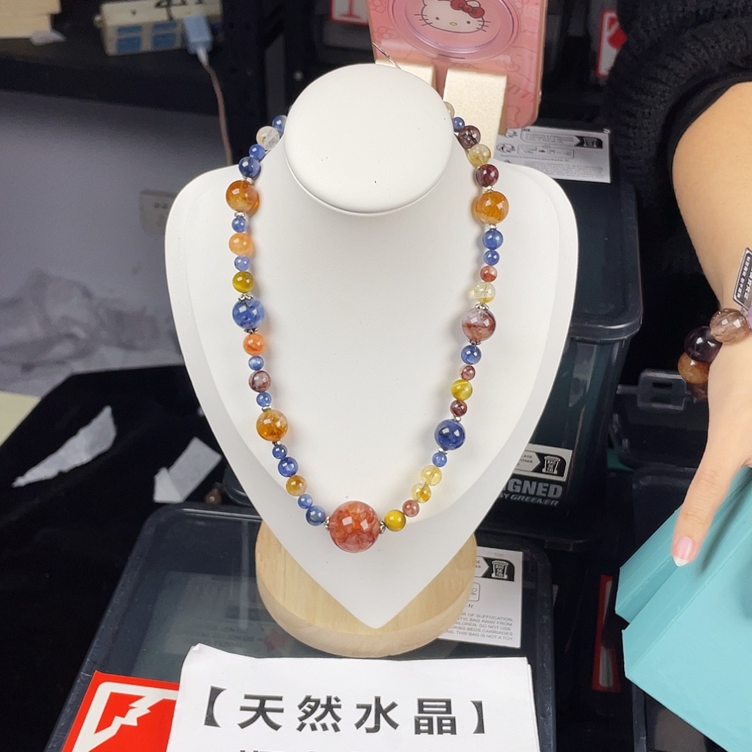 银S925镀金镶嵌水晶手串