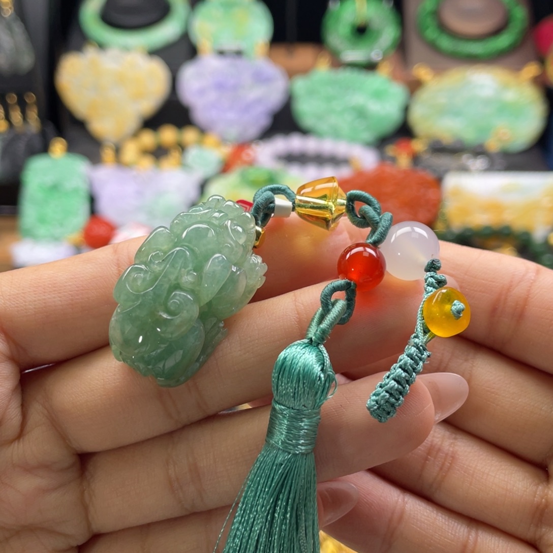 翡翠未镶嵌挂件代编织