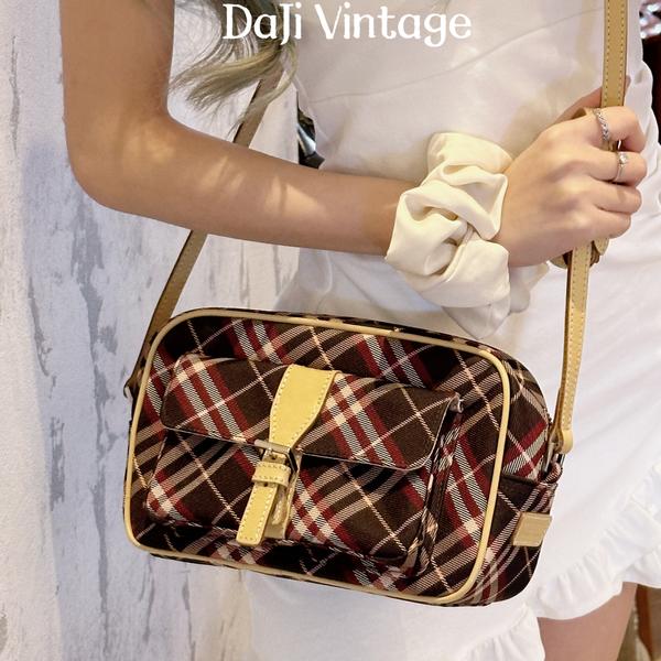 95新 BURBERRY/博柏利 大吉中古/Burberry格纹相机斜挎包