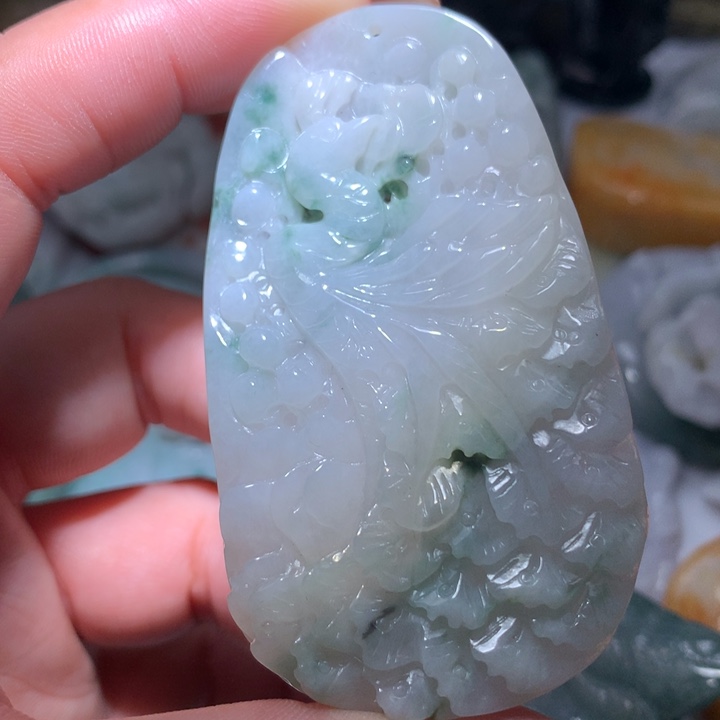 翡翠未镶嵌颈饰保真天然A货翡翠