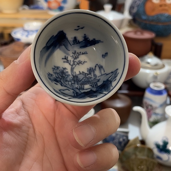 瓷片九谷内绘杯子好看的