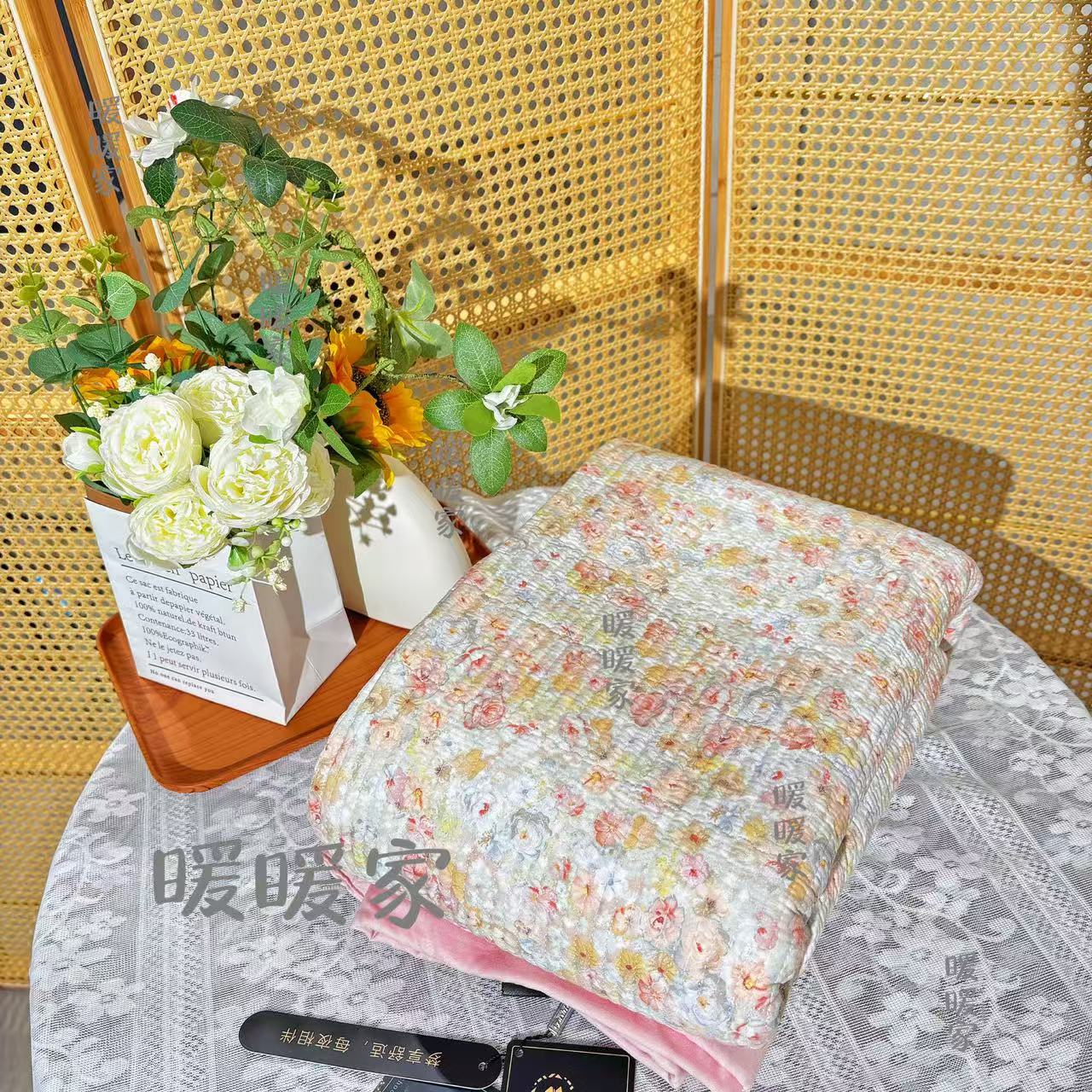 （春熙花语）200*230田园风柔软舒适透气可铺可盖多功能床上用品