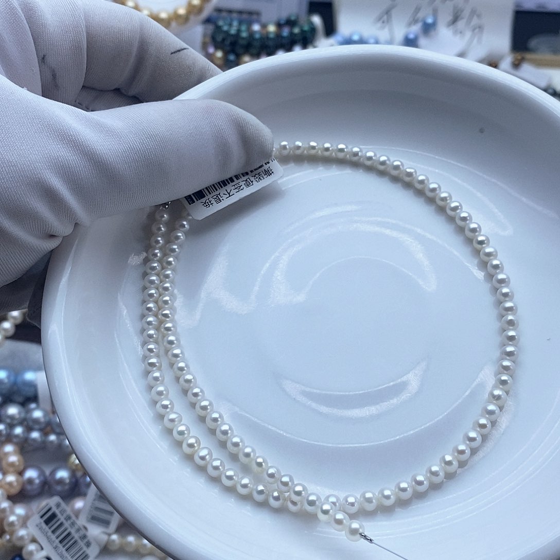 淡水珍珠颈饰银S925镶嵌