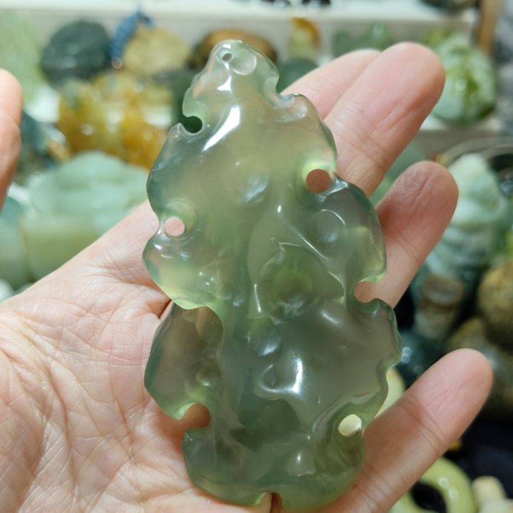 岫玉手把件未镶嵌