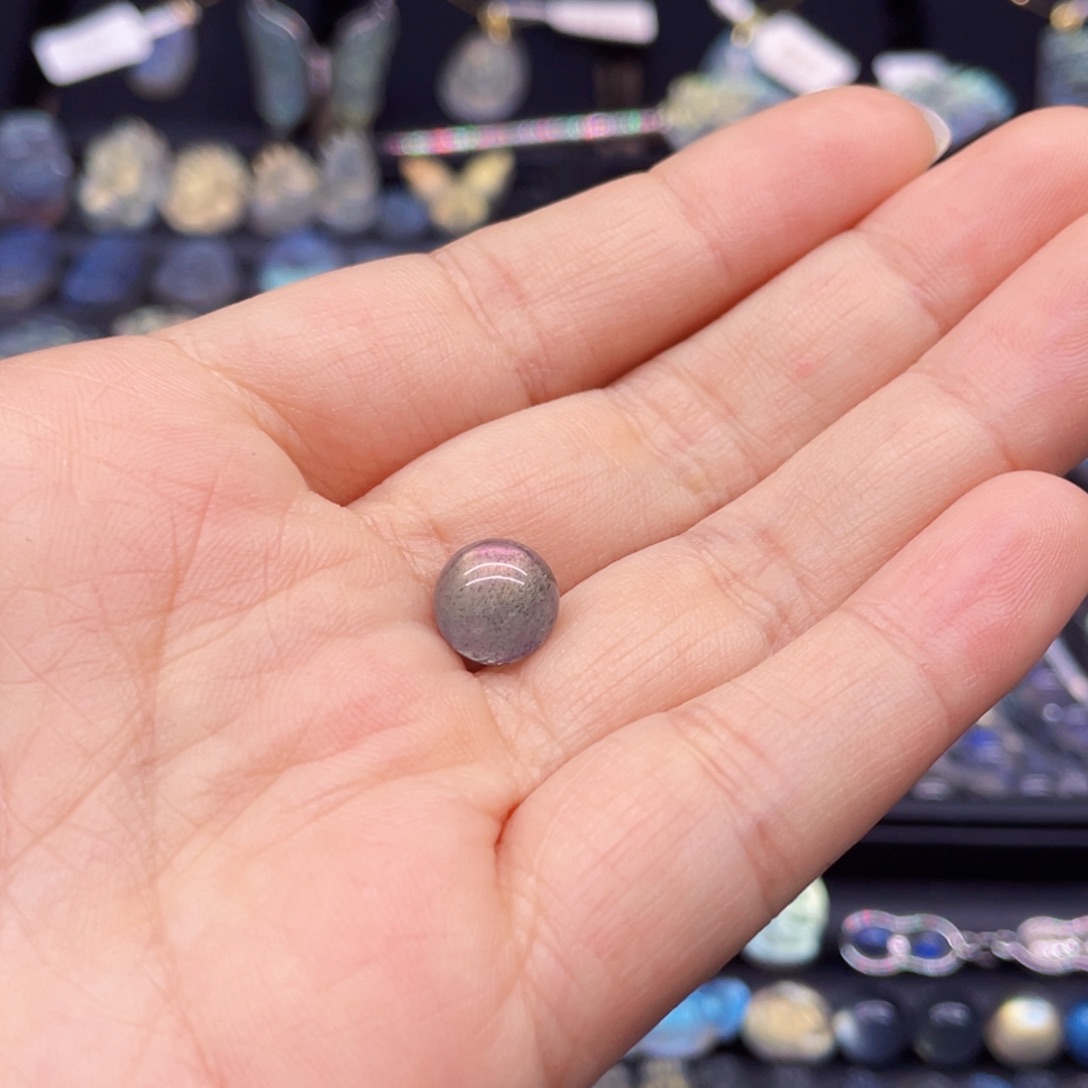 长石未镶嵌裸石79左右单珠