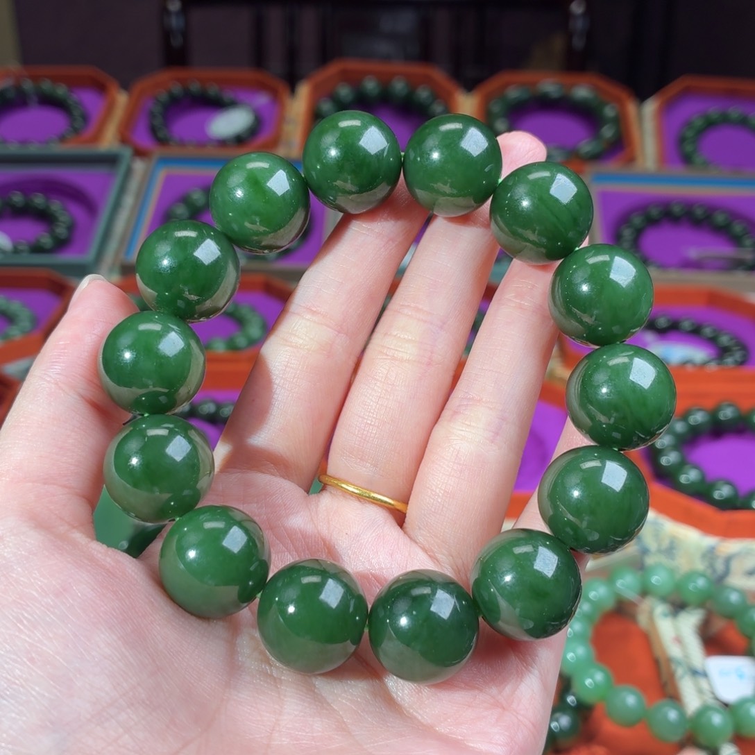 和田玉（碧玉）未镶嵌手串