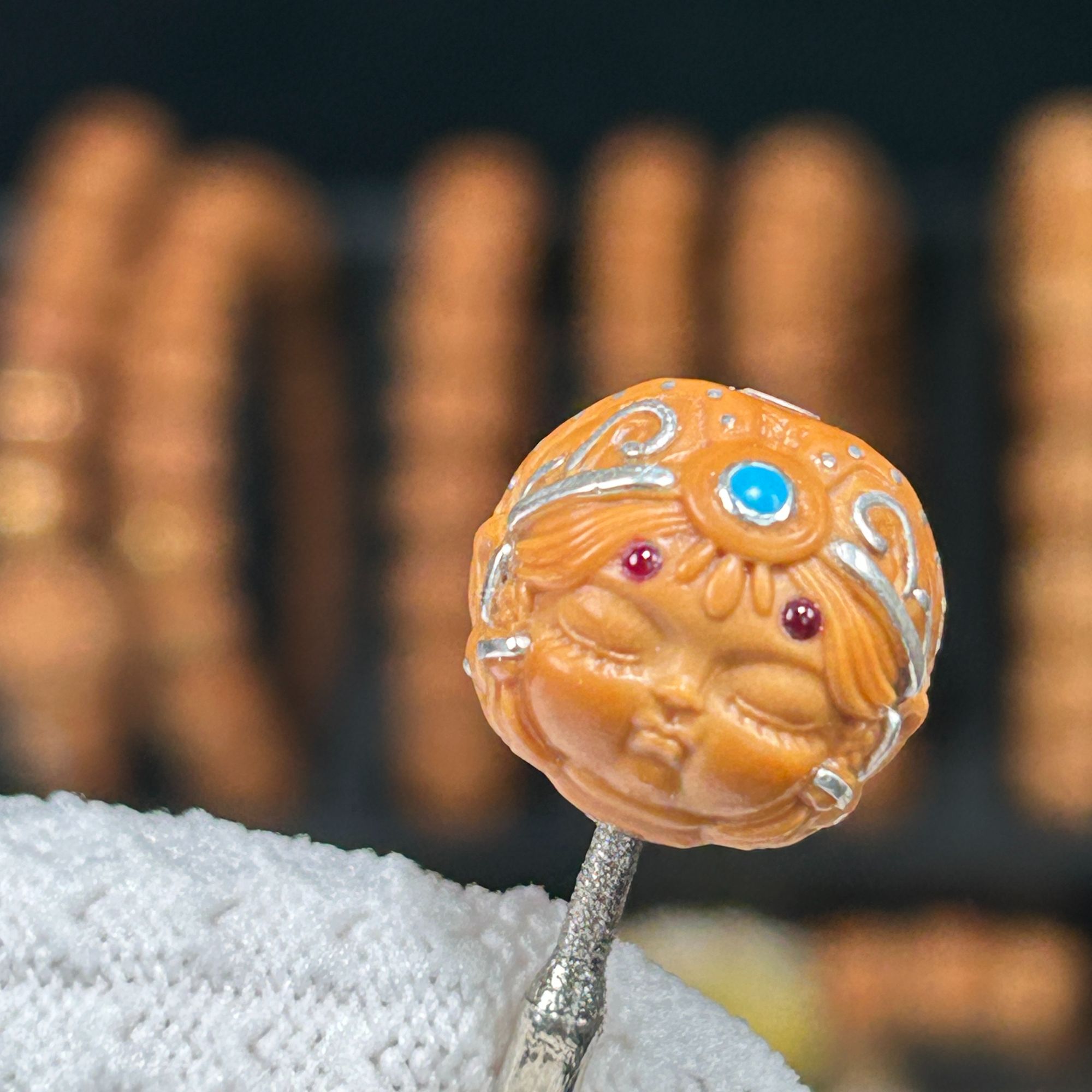 【扎基拉姆】猴头精工镶嵌单颗升级版高货