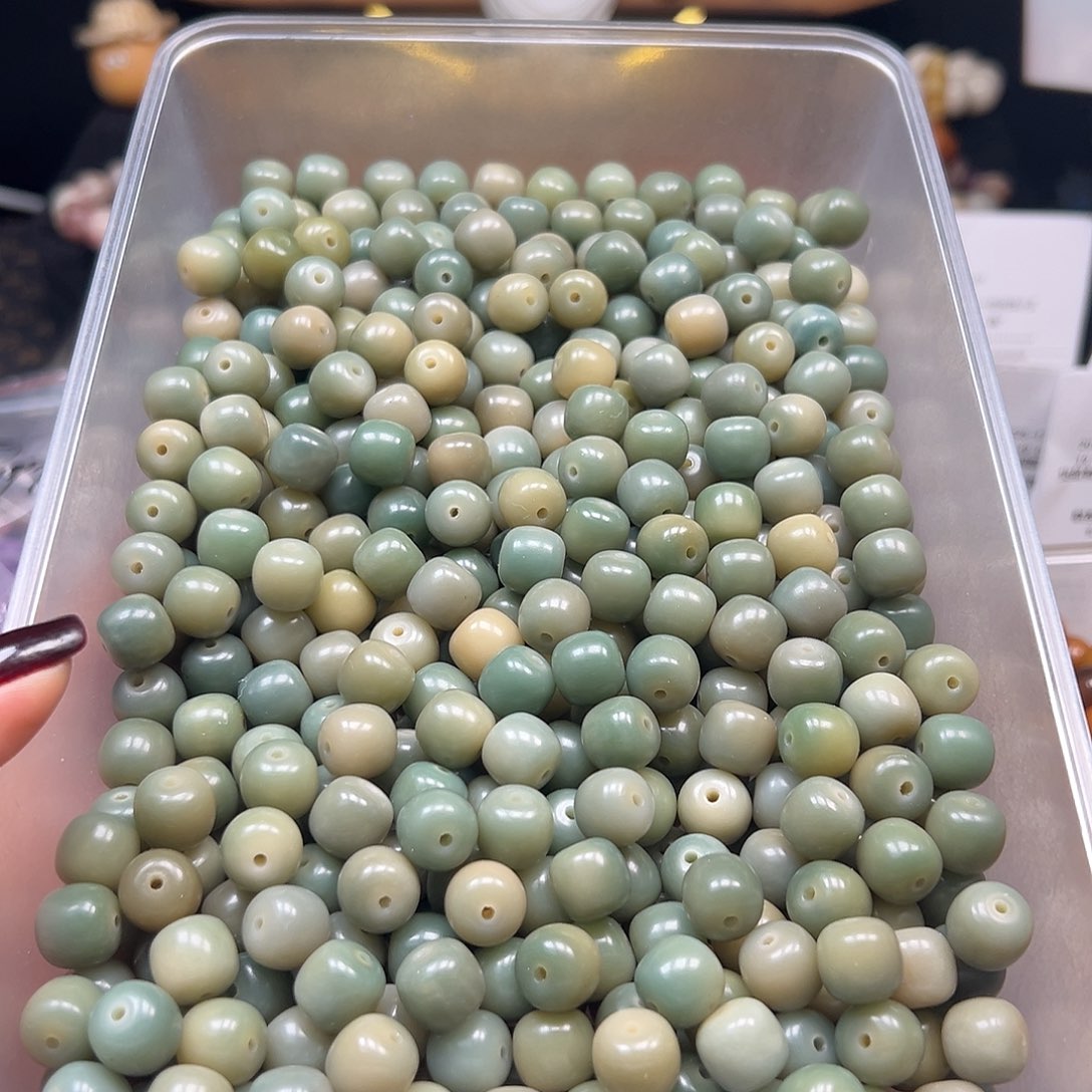 菩提根/象牙果手串卡12左右海洋蓝桶500颗