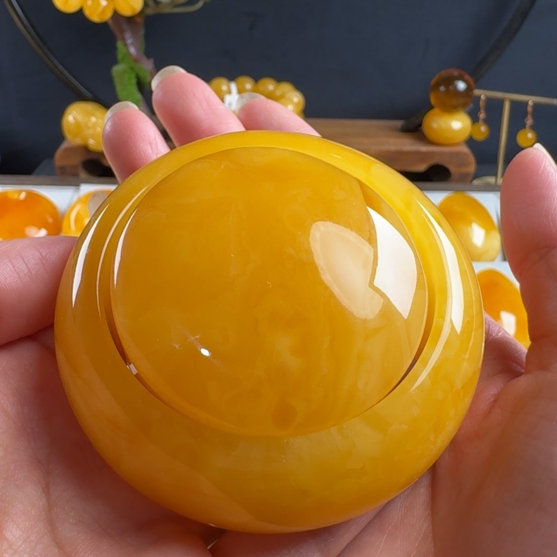 蜜蜡毛衣链未镶嵌