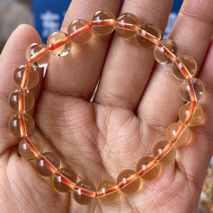 水晶手链未镶嵌纯净体暴力黄