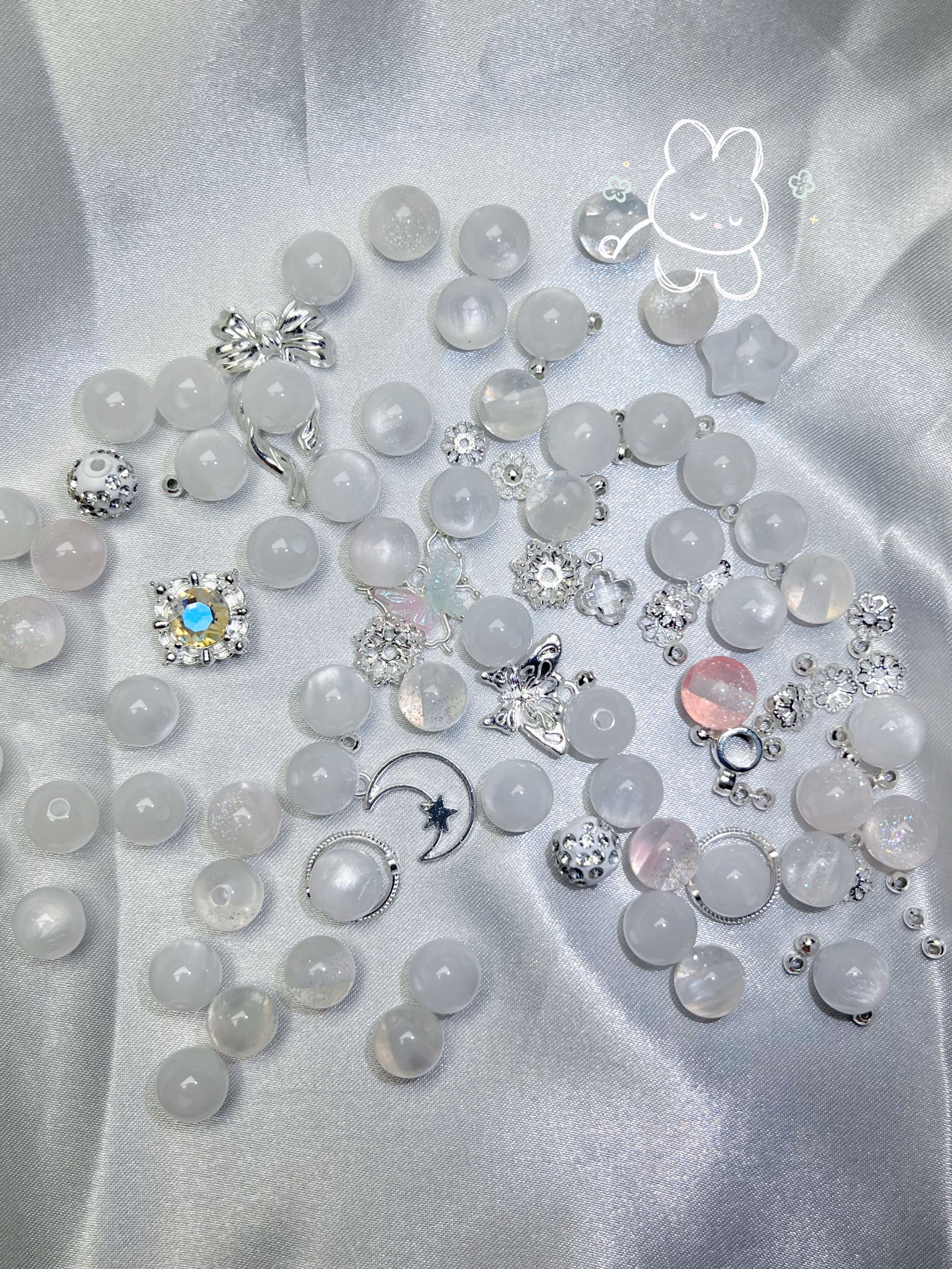 A01-A100树脂珠珠diy散珠手链手机链圆珠异形