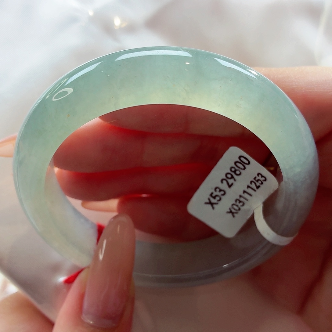 翡翠未镶嵌手镯22（7号）有纹