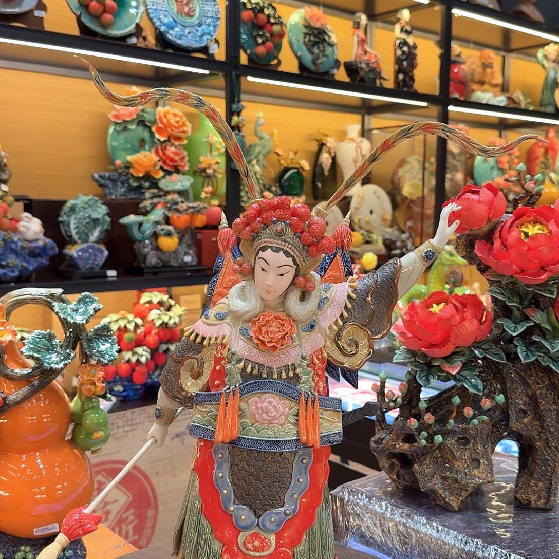 陶瓷穆桂英挂帅精品40厘米高度