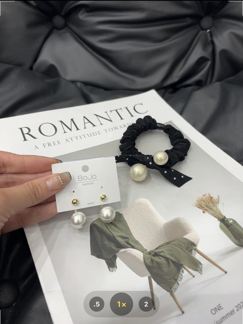 【七安倩】小灯泡耳钉+珍珠发圈