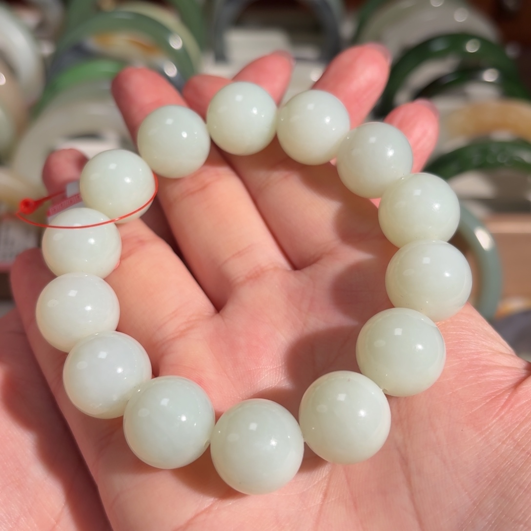 和田玉手串未镶嵌ꪣ**帅