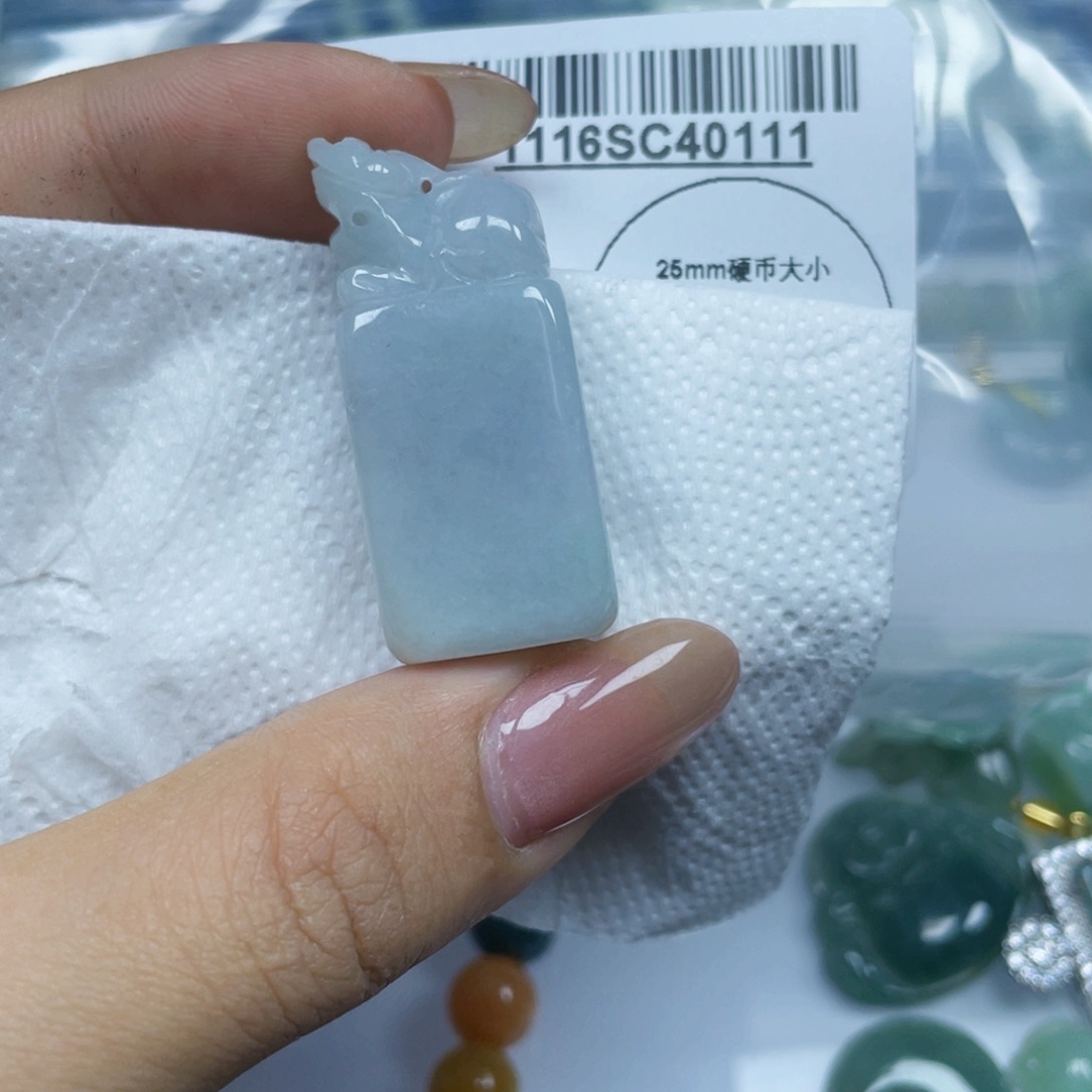 翡翠未镶嵌吊坠(不含链)