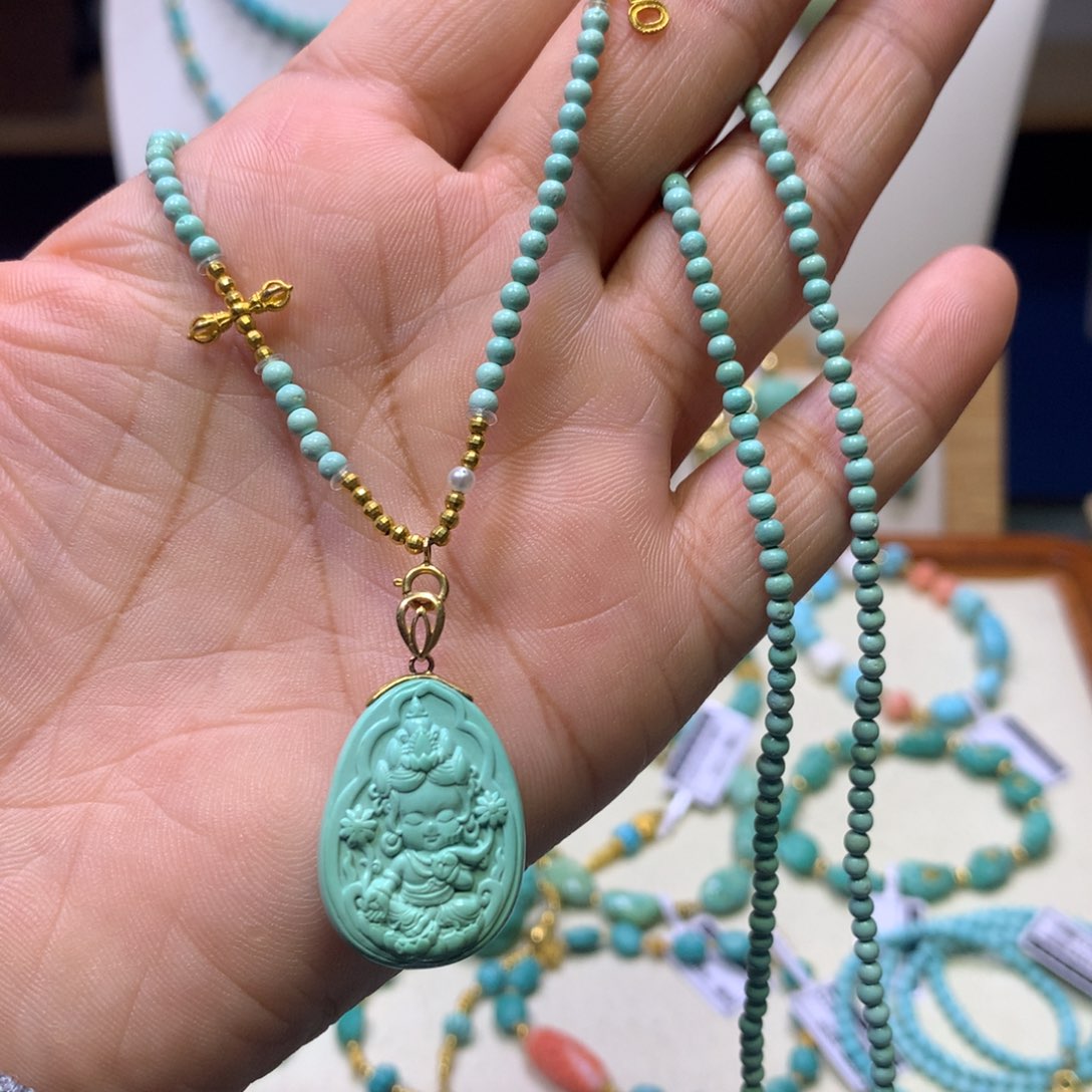 绿松石18K金镶嵌套装