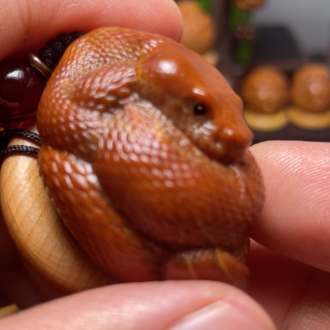 橄榄核手串/手链蛇单子竹环穿配3.3左右