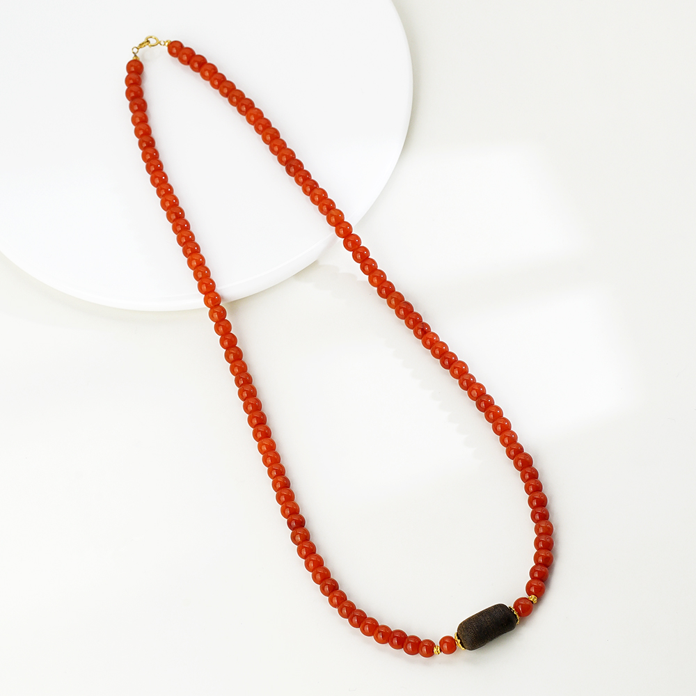 “落霞”18K南红沉香项链（50公分）44114